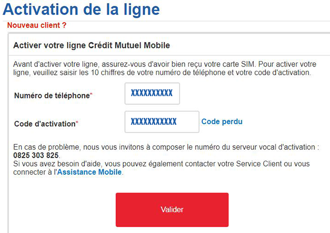 activation ligne credit mutuel mobile