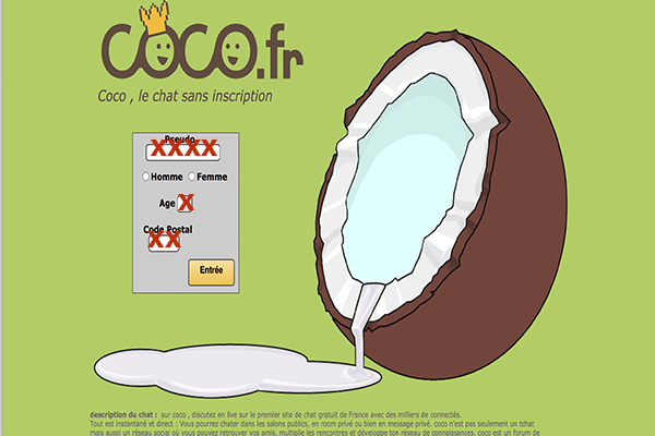 Interface d'authentification Cocoland