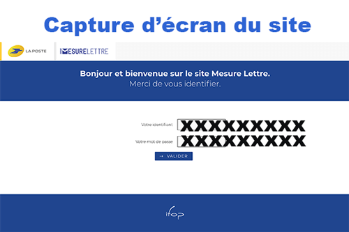 Se connecter sur www.mesure-lettre.fr