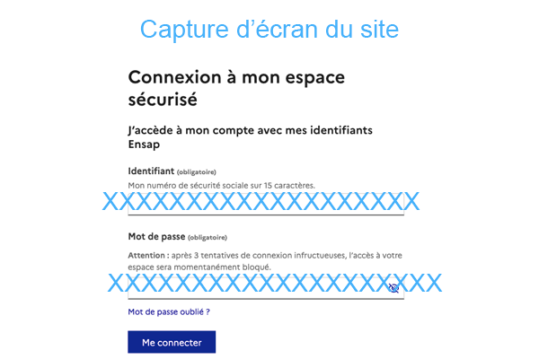 Acces espace ensap.gouv.fr