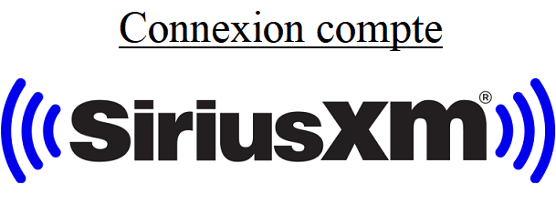 Connexion compte Sirius XM