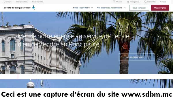 Société de Banque Monaco en ligne