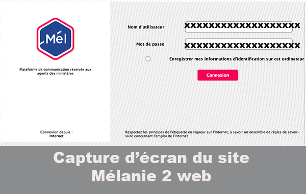 Accéder à son compte Mélanie 2 web