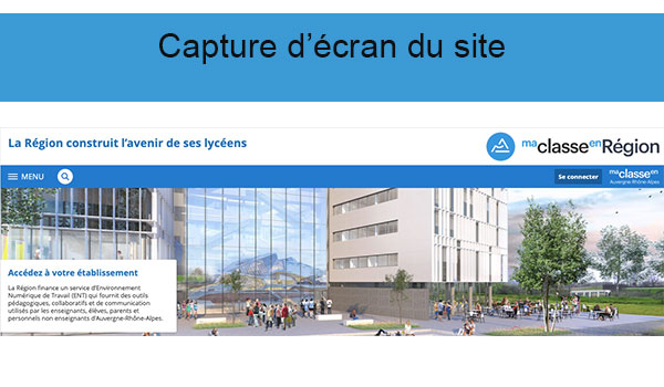 Site officiel Ma classe en Auvergne Rhône Alpes 