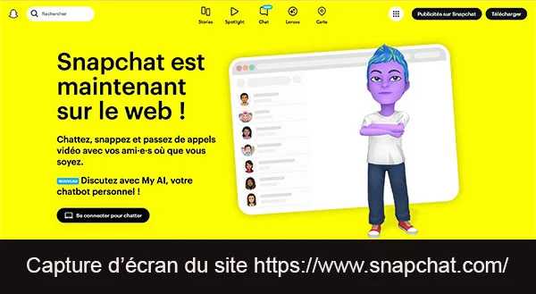 Utiliser Snapchat Web pour envoyer des snaps sur pc