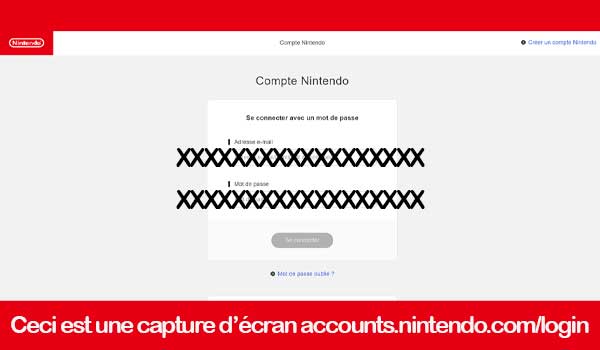 Nintendo identification en ligne 